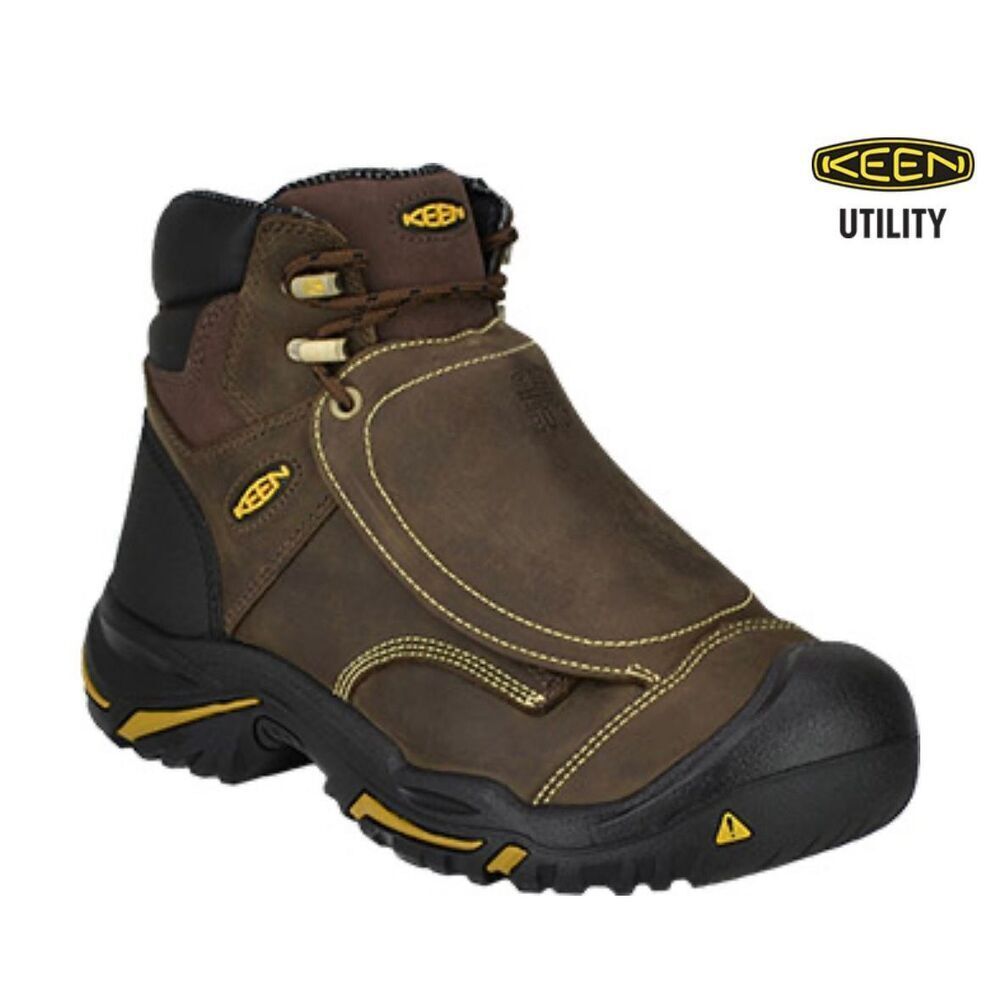 KEEN Men’s Leather Utility 6" Steel Toe Metguard Work Boot (U.S.A. Built) 101616